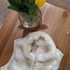 Faux Fur Cream Vest